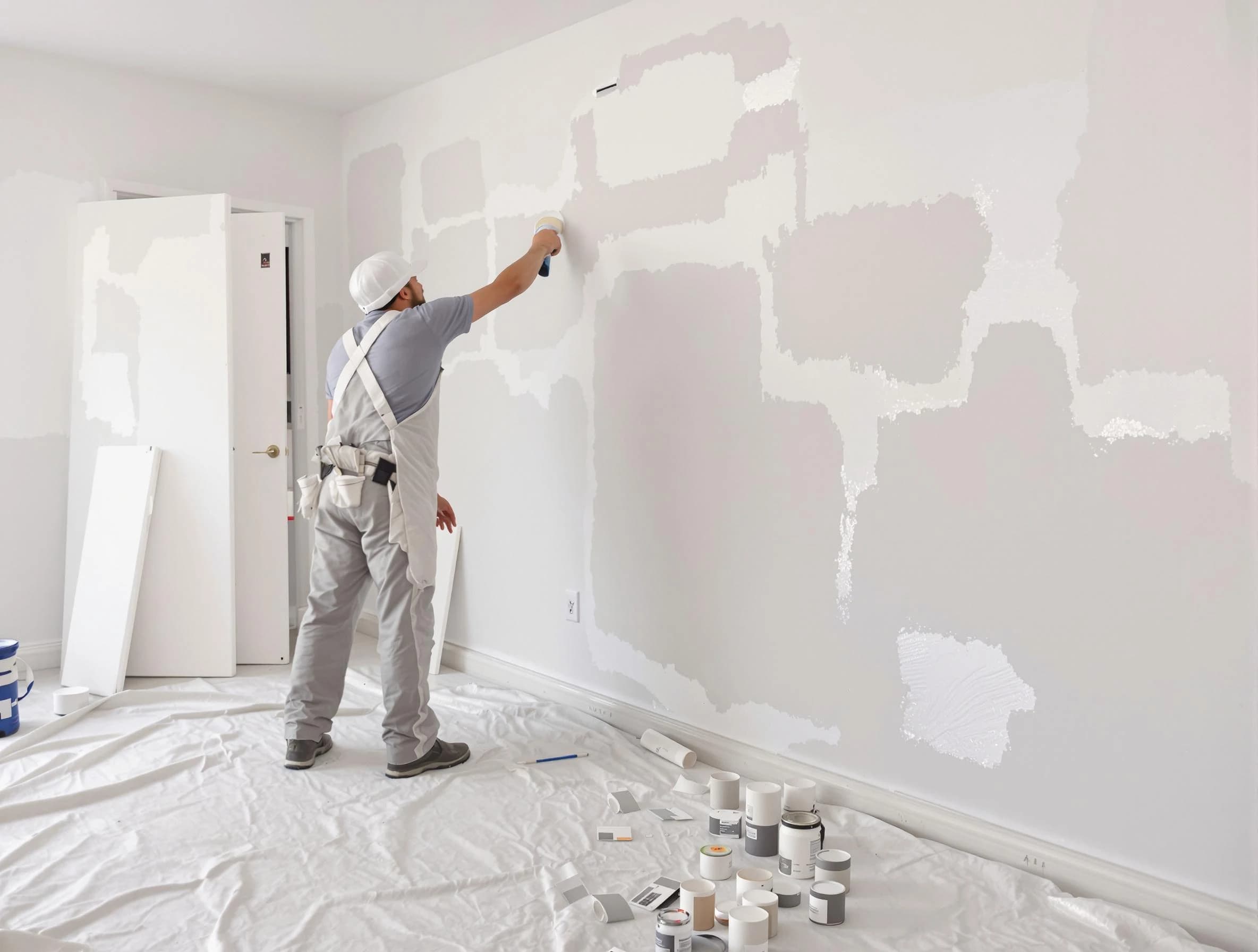 Before and after drywall repair by University Heights House Painters in University Heights