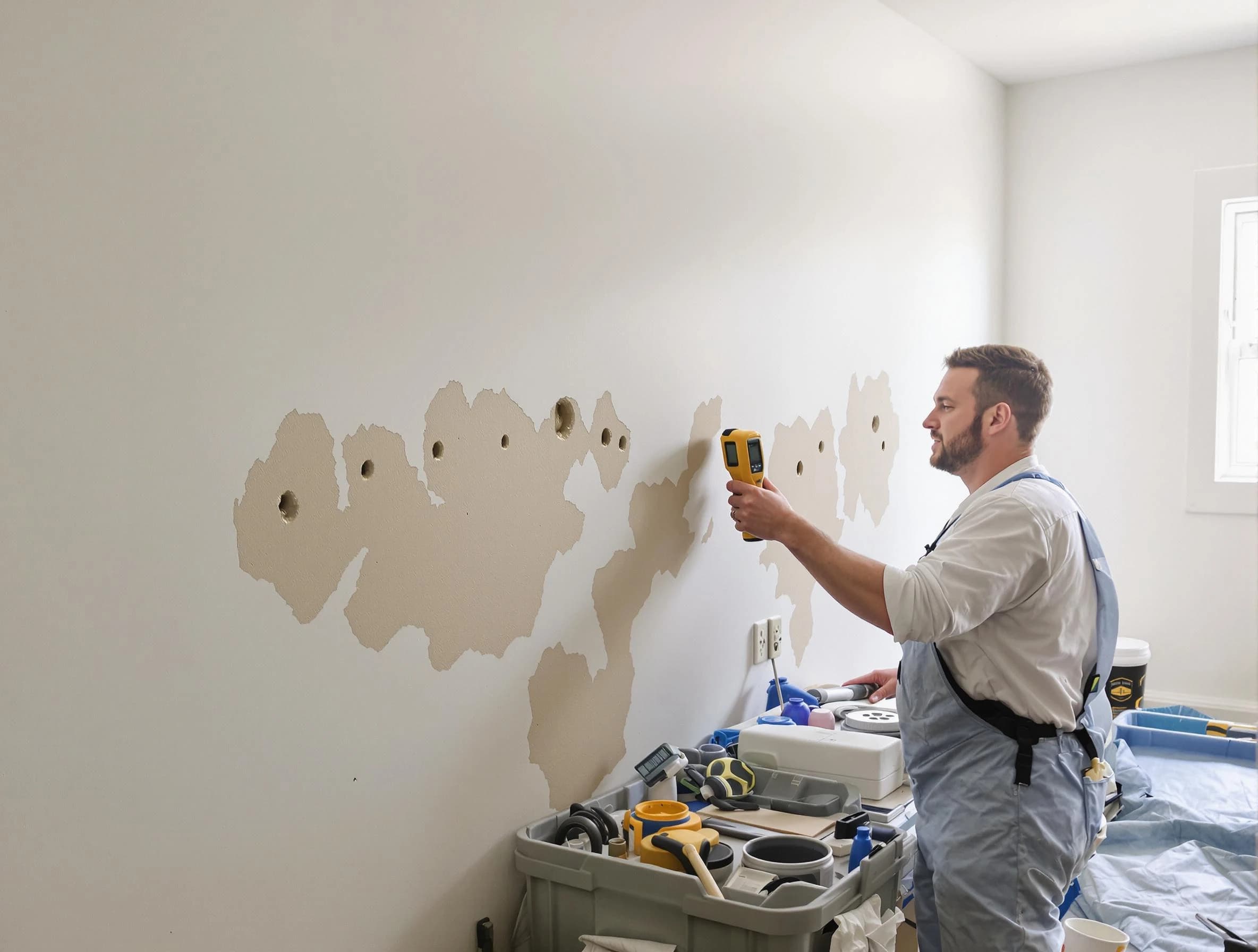 University Heights House Painters repairing damaged drywall in University Heights